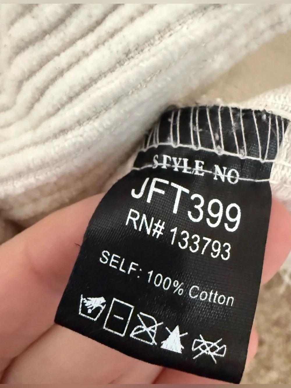 POL Cream Cropped Corduroy Jacket